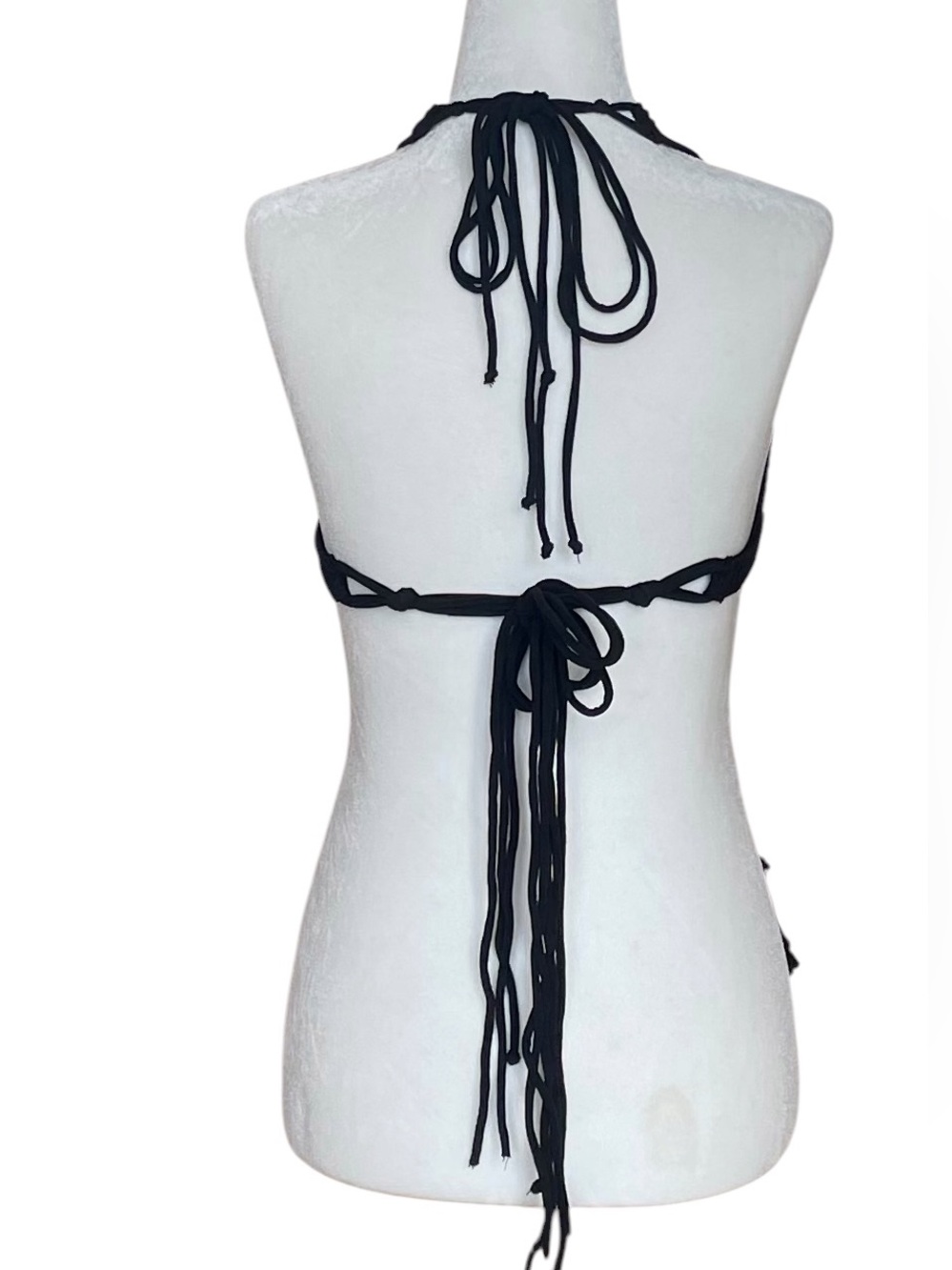 Robin Piccone Black Crochet Halter Bikini Set - Picture 4 of 6